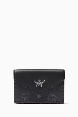 Buy MCM Black Small Aren Wallet in Visetos For Women Online Ounass Bahrain