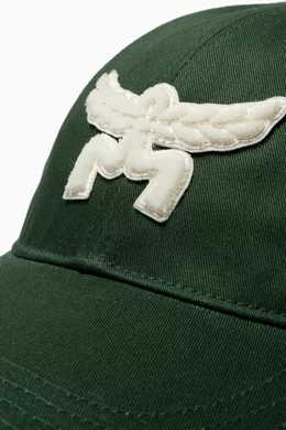 Buy MCM Green Essential Logo Cap in Cotton Twill For Men Online Ounass Bahrain