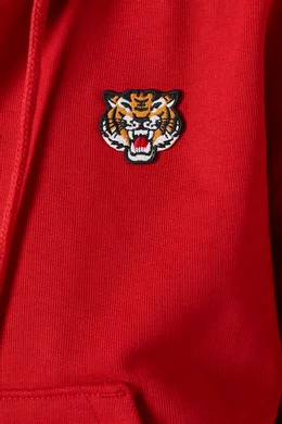 Buy KENZO Red Lucky Tiger Embroidered Zip up Hoodie in Cotton For Women Online Ounass Bahrain