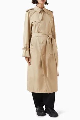 Buy KENZO Neutral Long Kimono Trench Coat in Cotton Twill For Women Online Ounass Bahrain
