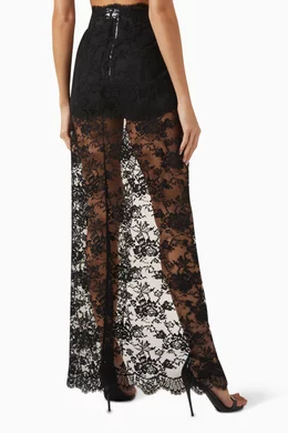 Lace maxi skirt black clearance