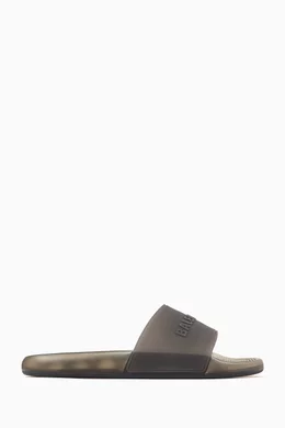 Transparent slide sandals store