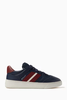 Buy Bally Blue Rebby Sneakers in Leather For Men Online Ounass Bahrain