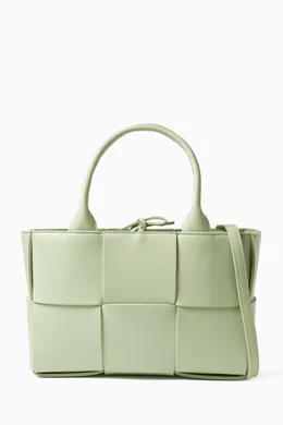 Buy Bottega Veneta Green Mini Arco Tote Bag in Intrecciato Leather For Women Online Ounass Bahrain