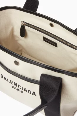 Buy Balenciaga Neutral Small Biarritz Tote Bag in Cotton Canvas For Women Online Ounass Bahrain