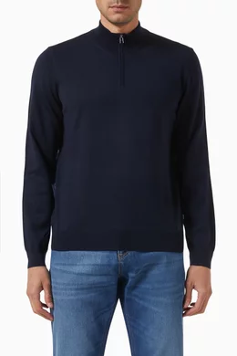 Boss half zip sweater clearance