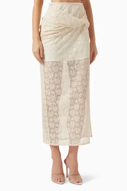 Lace wrap maxi skirt discount