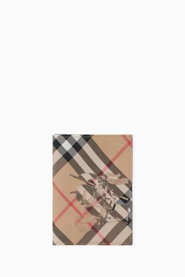 Buy Burberry Neutral Bifold Passport Holder For Men Online Ounass Bahrain