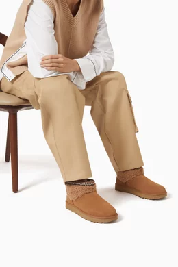 Buy UGG Brown Classic Ultra Mini Maxi Curly Boots in Suede For Women Online Ounass Bahrain