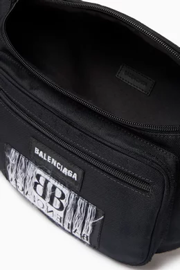 Buy Balenciaga Black Explorer Belt Bag in Nylon For Men Online Ounass Bahrain