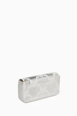 Buy MCM Silver Mini Himmel Sequin Shoulder Bag For Women Online Ounass Bahrain