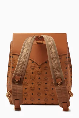 Buy MCM Brown Medium Diamond Backpack in Visetos Leather Blend For Men Online Ounass Bahrain