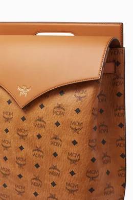 Buy MCM Brown Medium Diamond Backpack in Visetos Leather Blend For Men Online Ounass Bahrain