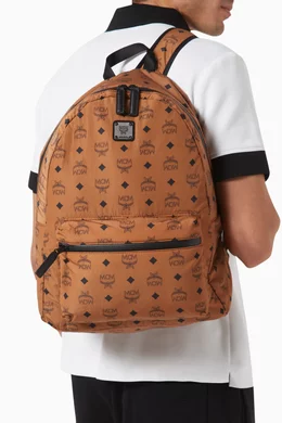 Buy MCM Brown Medium Stark Backpack in Nylon For Men Online Ounass Bahrain