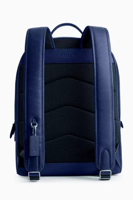 Buy Coach Blue Charter Backpack in Polished Pebble Leather For Men Online Ounass Bahrain