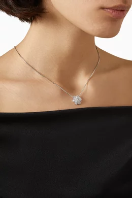 Buy Swarovski Grey Idyllia Snowflake Cyrstal Necklace in Plated Metal For Women Online Ounass Bahrain