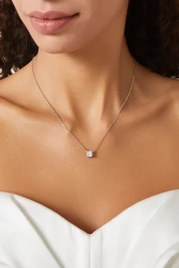 Buy Swarovski Silver Stilla Square cut Pendant Necklace in Rhodium plated Metal For Women Online Ounass Bahrain