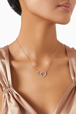 Buy Swarovski Gold Infinity Heart Necklace in Rose Gold tone Metal For Women Online Ounass Bahrain