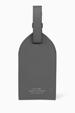 Buy Smythson Grey Panama Luggage Tag in Crossgrain Leather For Men Online Ounass Bahrain