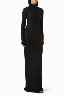 Buy The New Arrivals by Ilkyaz Ozel Black Isadora Sheer Maxi Dress in Lace For Women Online Ounass Bahrain