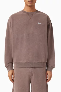 Buy Kith Purple Nelson Crewneck Sweatshirt in Cotton fleece For Men Online Ounass Bahrain