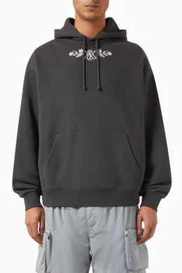 Buy Kith Black Nelson Floral embroidered Logo Hoodie in Cotton For Men Online Ounass Bahrain