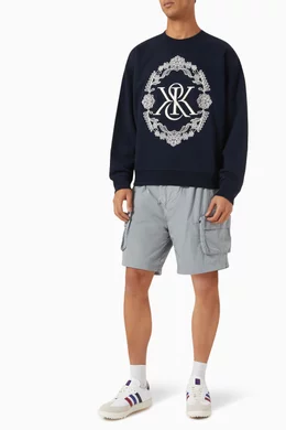 Buy Kith Grey Evan Cargo Shorts in Wrinkle Nylon For Men Online Ounass Bahrain