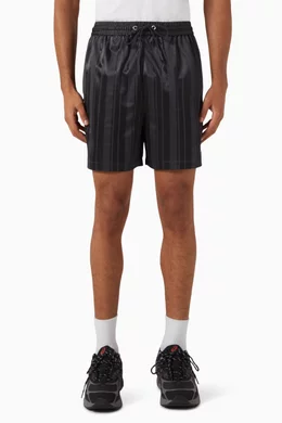 Buy Kith Black Pinstripe Tricot Active Shorts For Men Online Ounass Bahrain
