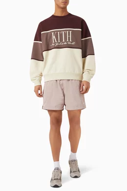 Buy Kith Multicolour Panelled Nelson Crewneck Sweatshirt in Cotton For Men Online Ounass Bahrain