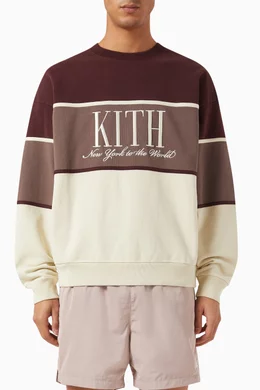 Buy Kith Multicolour Panelled Nelson Crewneck Sweatshirt in Cotton For Men Online Ounass Bahrain