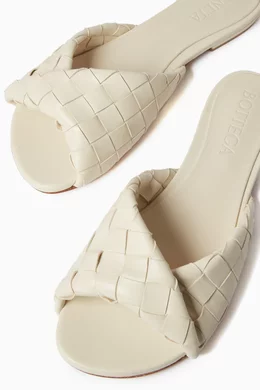 Buy Bottega Veneta Neutral Blink Flat Sandals in Nappa Leather For Women Online Ounass Bahrain