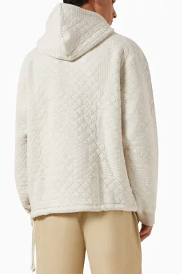Kith patchwork williams hoodie off white top