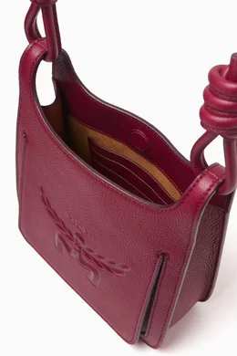 Mcm burgundy bag deals
