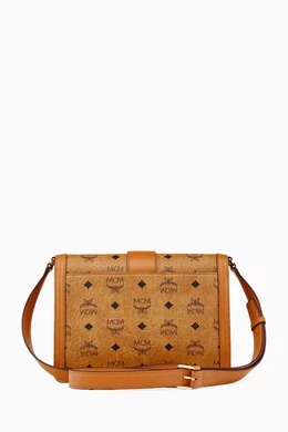 Buy MCM Brown Diamond Flap Shoulder Bag in Visetos For Men Online Ounass Bahrain
