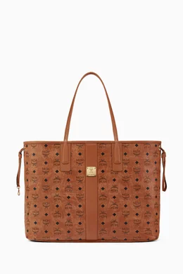 Mcm large visetos coated canvas tote shop