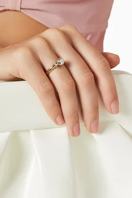 Buy Rainbow K Gold Piercing Diamond Ring in 14kt Gold For Women Online Ounass Bahrain
