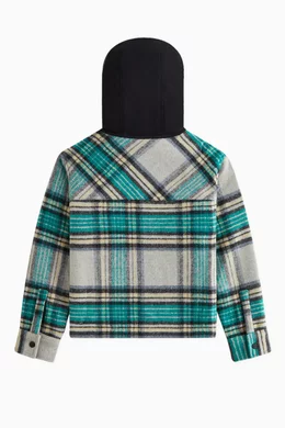 Buy Kith Grey Hooded Ginza Jacket in Wool Blend For Boys Online Ounass Bahrain