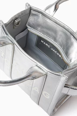 Marc jacobs silver tote bag outlet