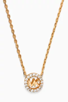 Mk logo necklace discount