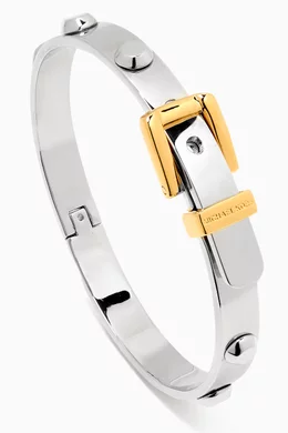 Buy Michael Kors Multicolour Colby Buckle Bangle in Silver plated Brass For Women Online Ounass Bahrain