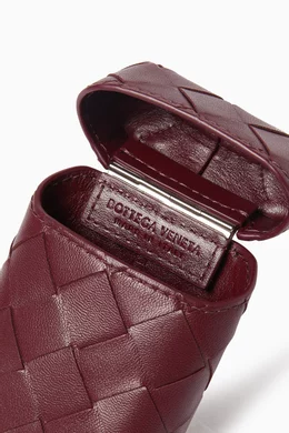 Buy Bottega Veneta Burgundy Cigarette Case in Intrecciato Leather For Men Online Ounass Bahrain