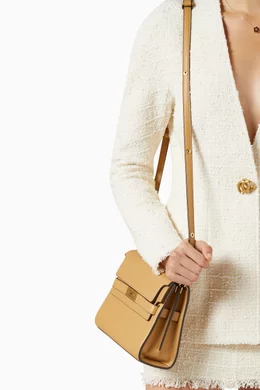 Buy Tory Burch Neutral Lee Radziwill Shoulder Bag in Leather For Women Online Ounass Bahrain