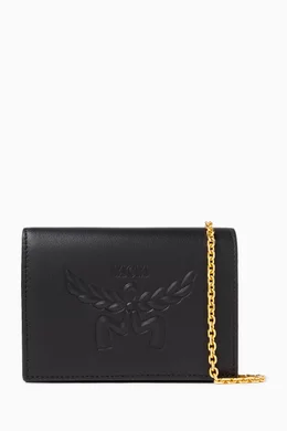 Buy MCM Black Small Himmel Chain Wallet in Leather For Women Online Ounass Bahrain