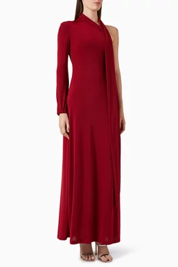 Maxi dress with matching scarf outlet