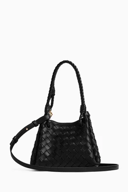 Buy Bottega Veneta Black Small Parachute Bag in Intrecciato Leather For Women Online Ounass Bahrain