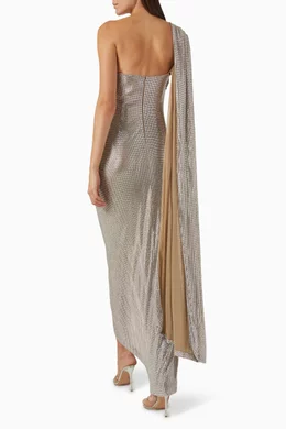 princess polly baby blue dress Rhinestone Tube Mirror Maxi Dress