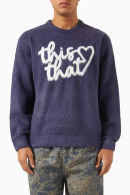 Buy thisisneverthat Purple Heart Logo Sweater For Men Online Ounass Bahrain