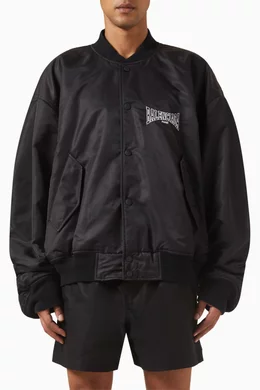 Buy Balenciaga Black Boxing Varsity Jacket For Men Online Ounass Bahrain