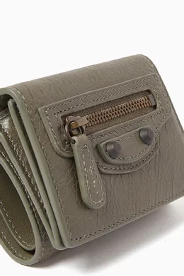 Buy Balenciaga Green Mini Le City Wallet in Arena Lambskin For Women Online Ounass Bahrain