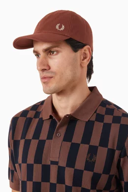 Buy Fred Perry Brown Classic Cap in Cotton Pique For Men Online Ounass Bahrain